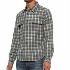 UGG Australia Anders Army Green Plaid Flannel Shirt S NWT